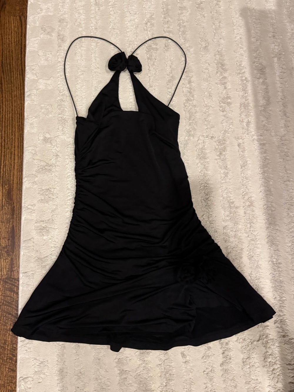 Meshki Black Halter Mini Dress